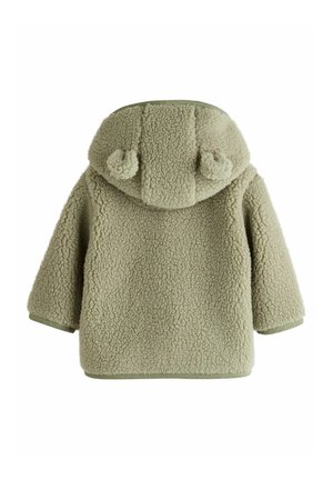 Next REGULAR FIT -  HOODED BORG - Fleece jacket - sage green