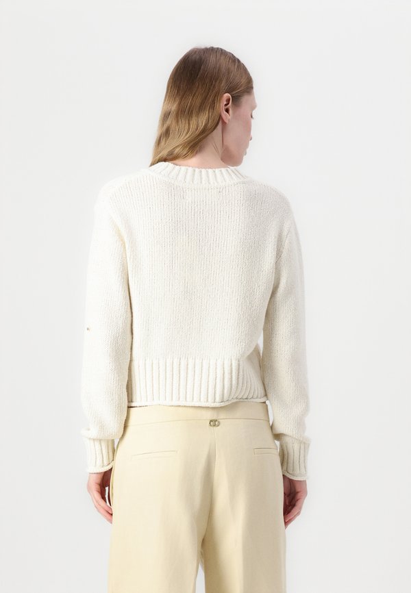 LOU V NECK - Jumper - egret2