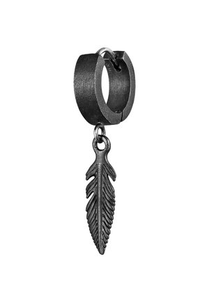 FEATHER - Enkelt örhänge - schwarz