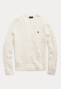 CABLE-KNIT COTTON SWEATER - Jumper - beige