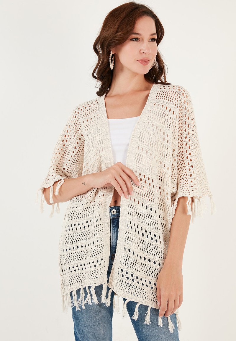 LELA REGULAR FIT - Adīta jaka - ecru