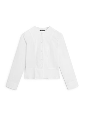 Massimo Dutti, POPLIN SHIRT WITH COLLAR DETAIL - Bluse - white