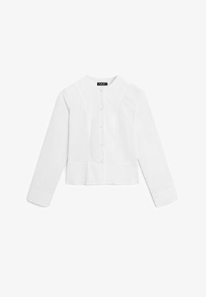 Massimo Dutti, POPLIN SHIRT WITH COLLAR DETAIL - Blouse - white