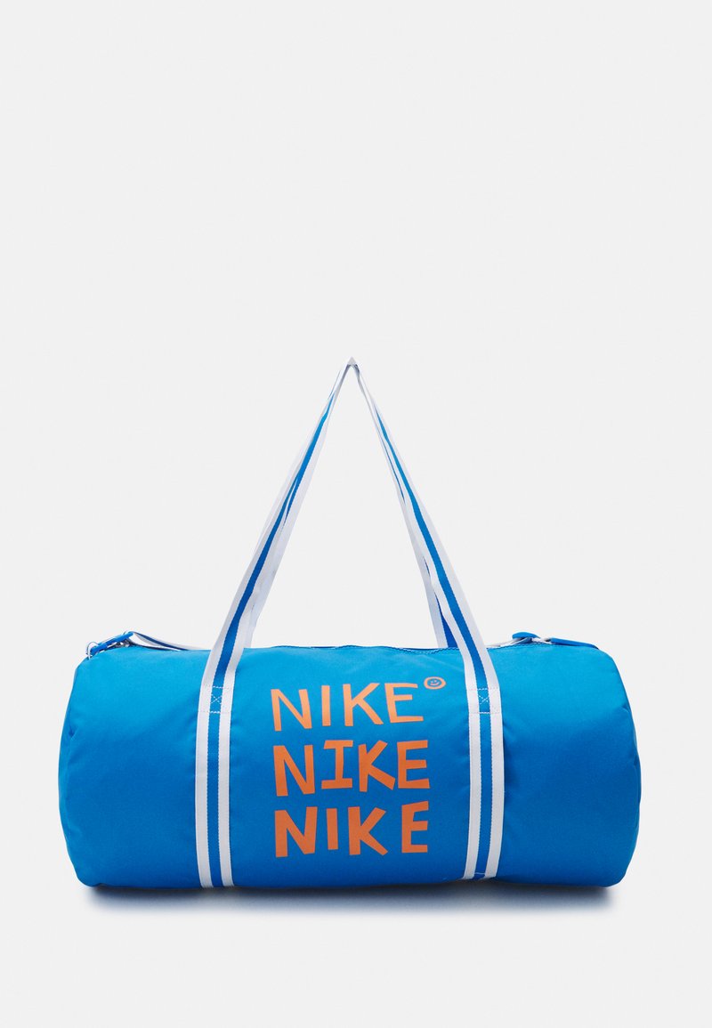 Nike Sportswear HERITAGE UNISEX Sports bag light blue/orange trance