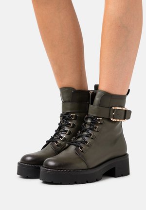 Tamaris Platform ankle boots - moss