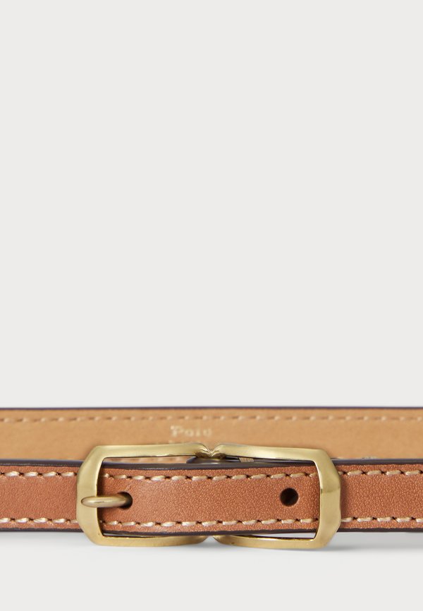 DOUBLE BUCKLE LEATHER BELT - Belt - cuoio2