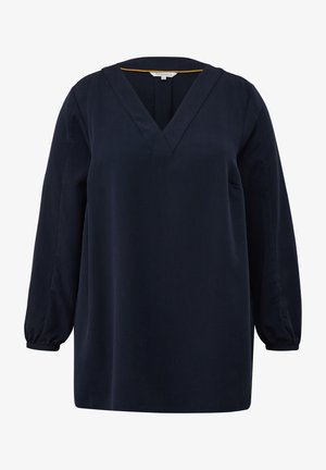 MIT V AUSSCHNITT - Bluse - navy