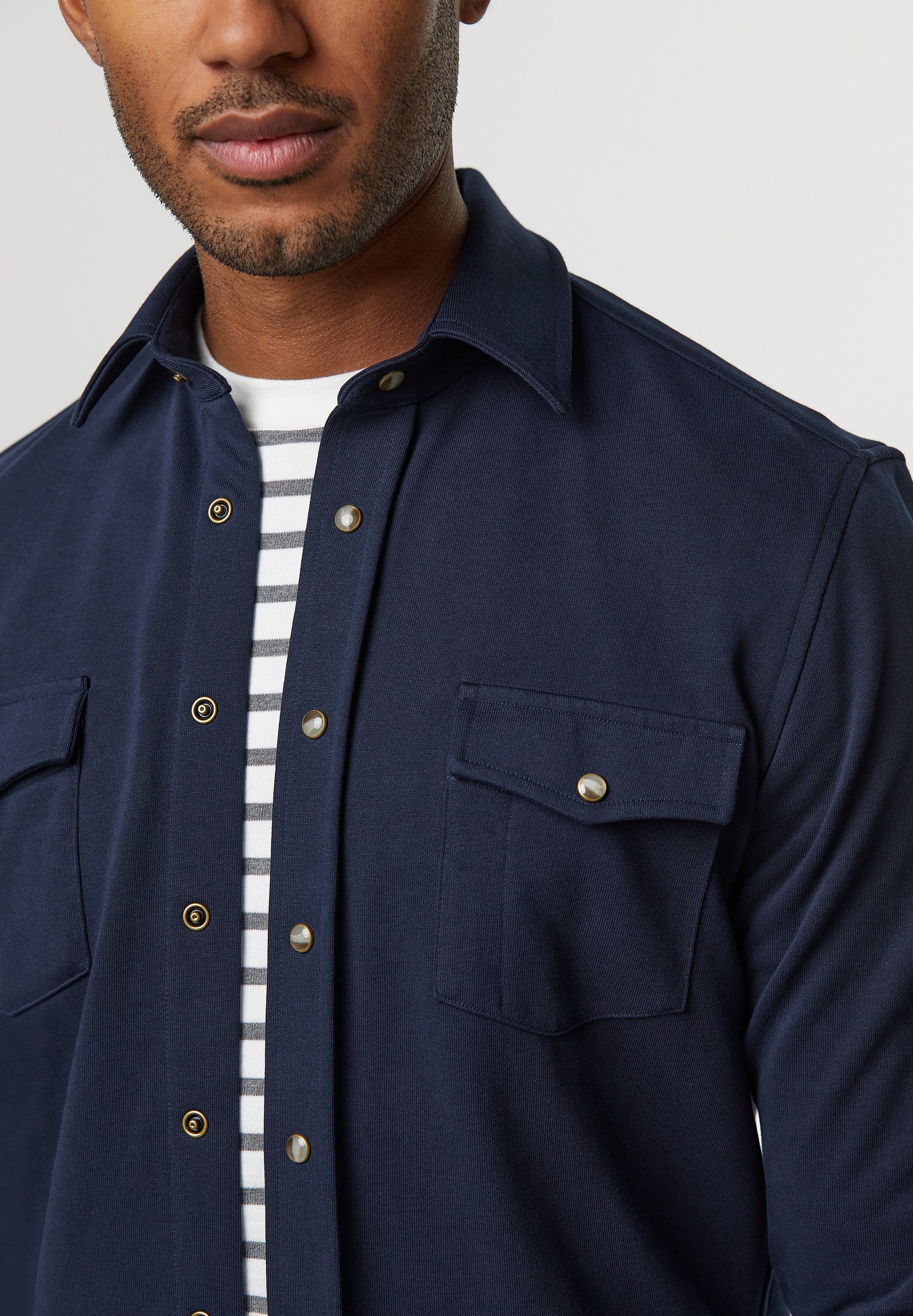 PROFUOMO SLIM FIT - Shirt - navy/dark 