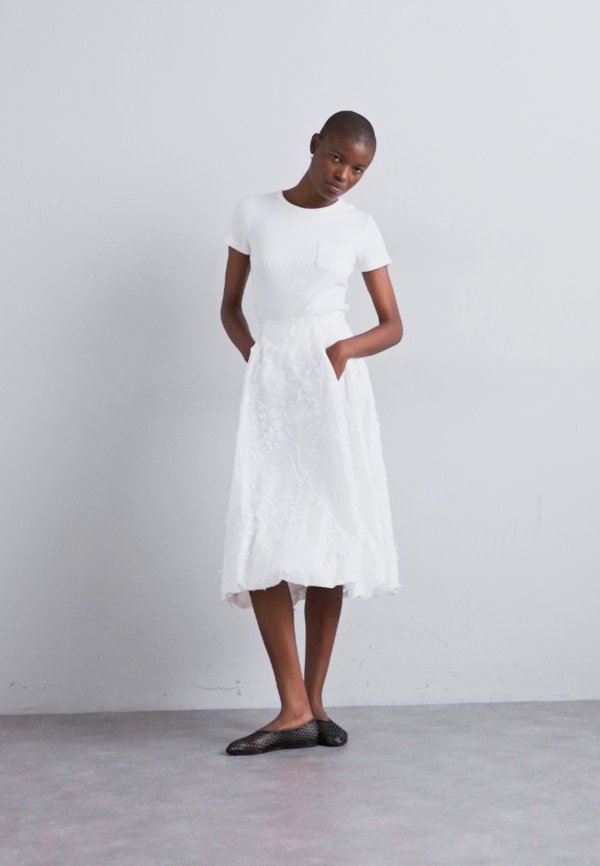 FIAMMA - A-line skirt - ivory4