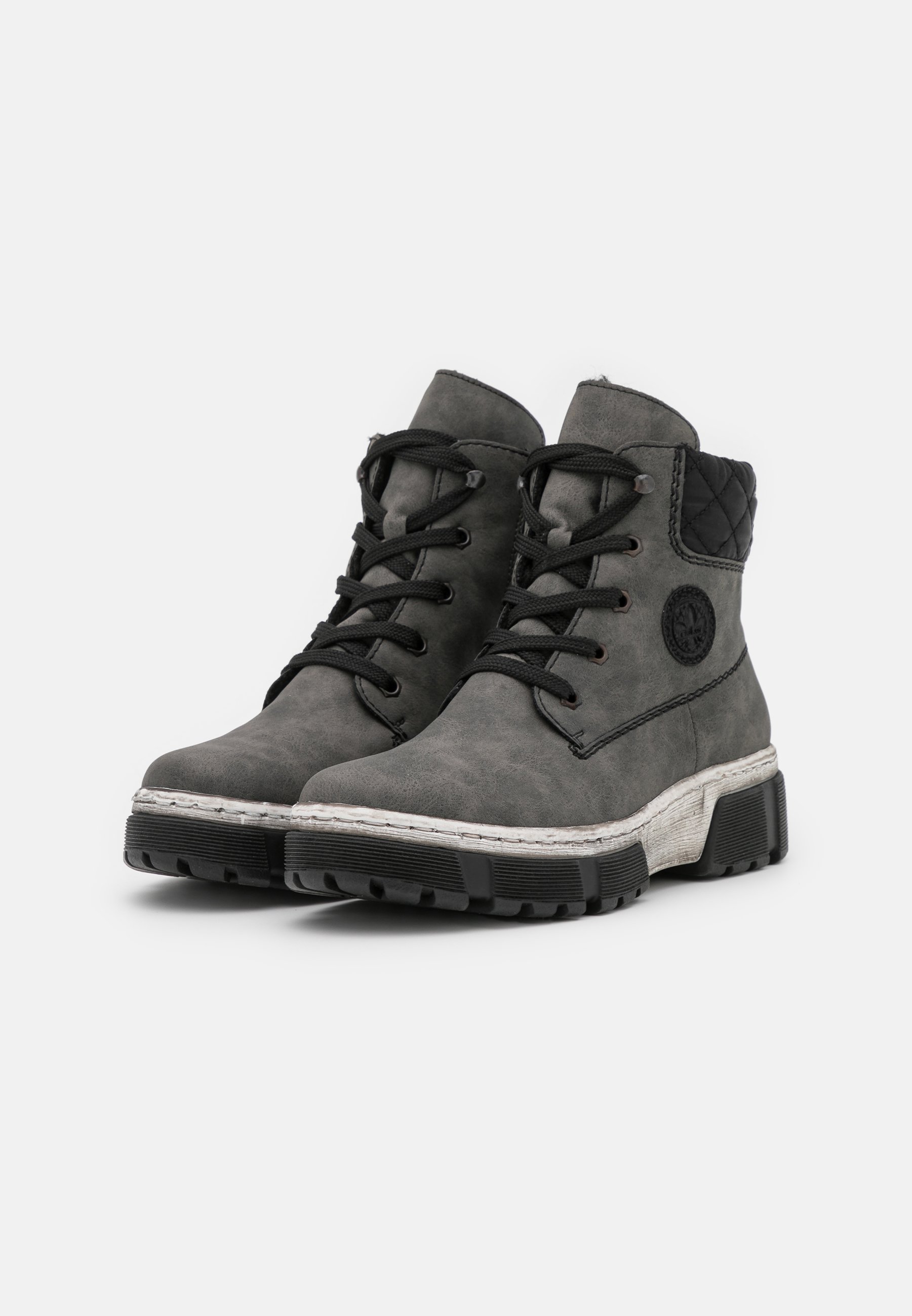 Rieker Veterboots - smoke/schwarz/Grijs - Zalando.nl