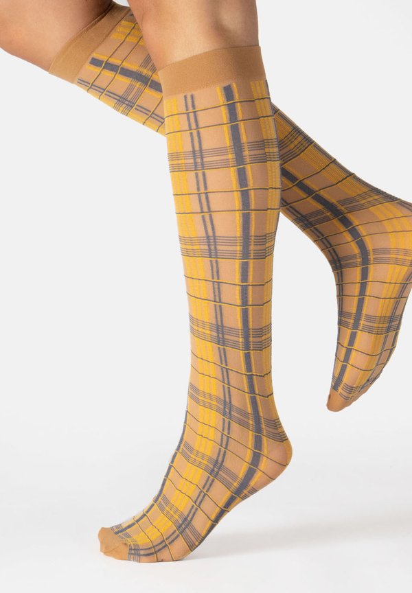 3 PACK TARTAN - Kniestrümpfe - beige