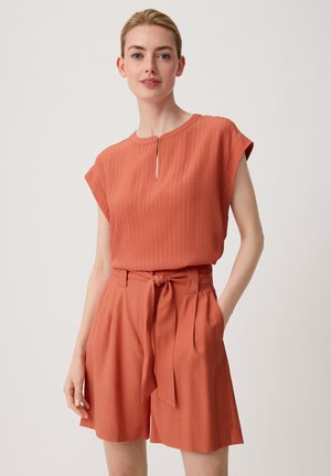 comma AUS STRETCH - Shorts - terrakotta