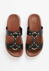 Friends Like These COMFORT RING HARDWEAR CHUNKY FOOTBED - Papuci - black