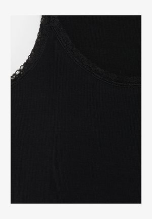 PULL&BEAR, LACE DETAIL - TANK TOP - Débardeur - black