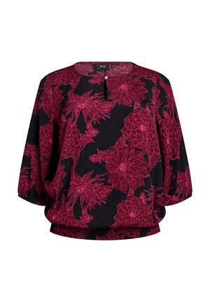 Zizzi MIT PRINT UND KITTEL - Blouse - tawny port flower