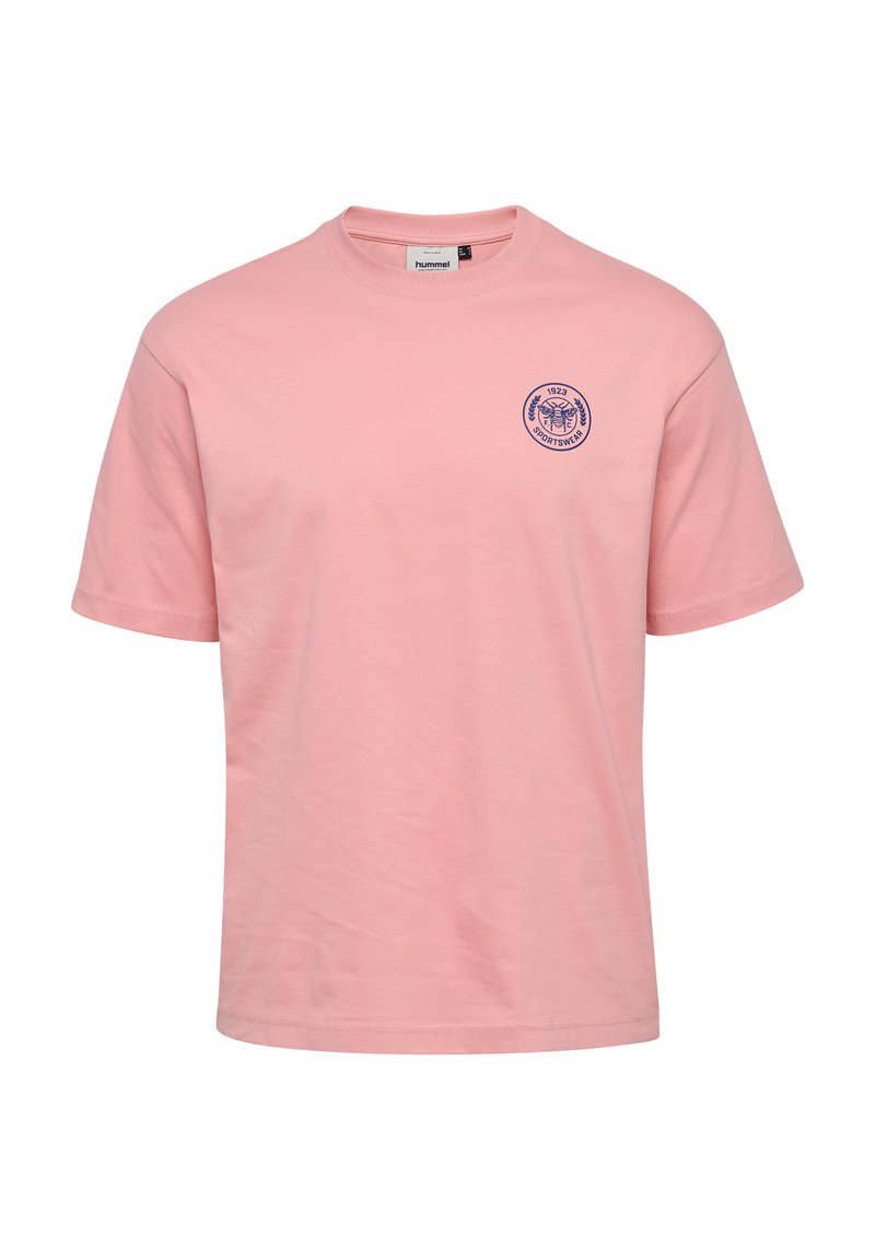 Hummel T-shirt print donkerroze