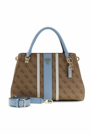Guess, NOELLE II LUXURY SATCHEL - Borsa a mano - latte logo   light blue