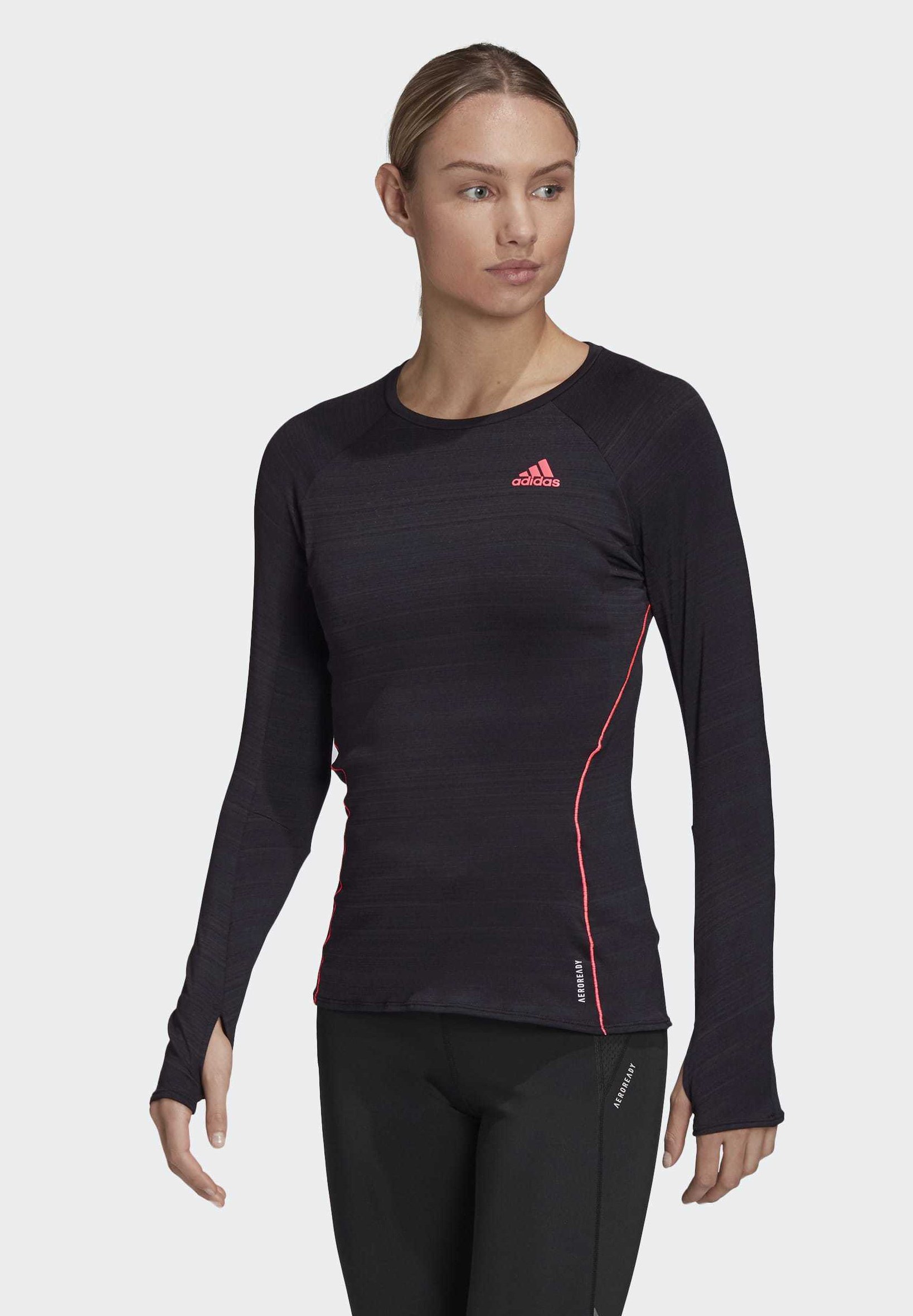 adidas Performance RUNNER LONG-SLEEVE TOP - Long sleeved top - black -  Zalando.co.uk