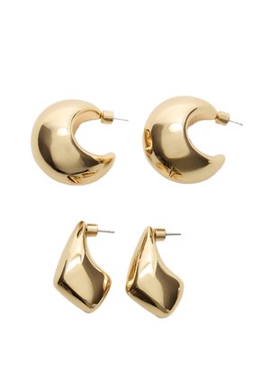 SET OF 2 PAIRS  - Korvakorut - gold-coloured