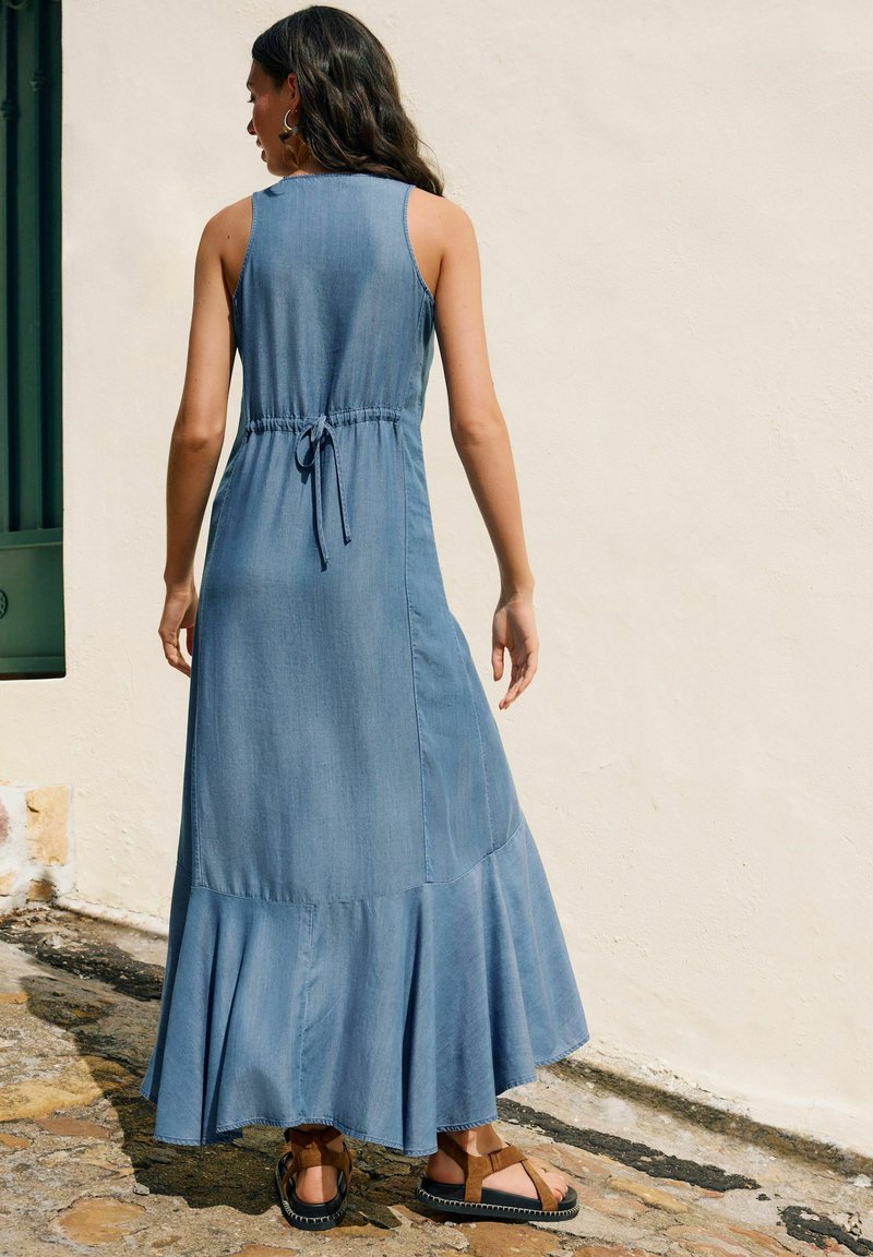white christmas dresses Wrangler Women's Denim Slit Front Maxi Dress