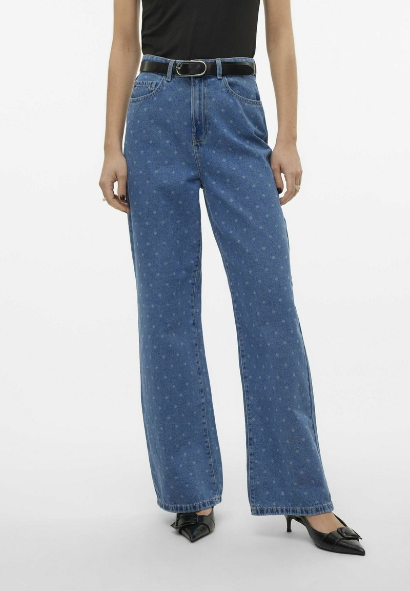 Jeans Donna Vero Moda, Taglio Largo E Gamba Ampia, Tasche Posteriori E Frontali