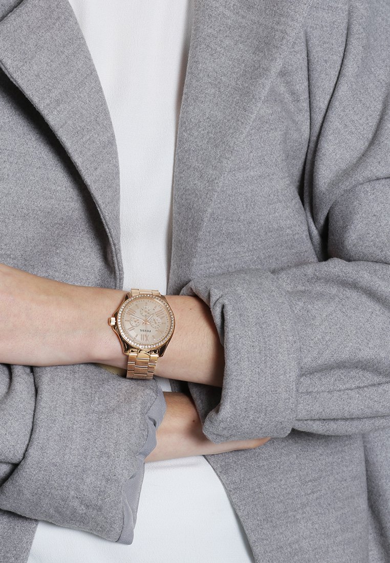 Fossil CECILE - Montre à aiguilles - rosegold-coloured/rose doré -  ZALANDO.FR