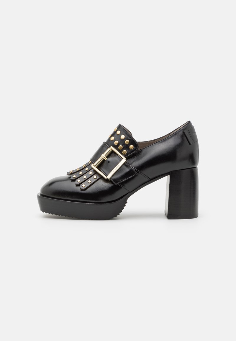 AllSaints ZIA STUD - Platform heels - black shine/black - Zalando