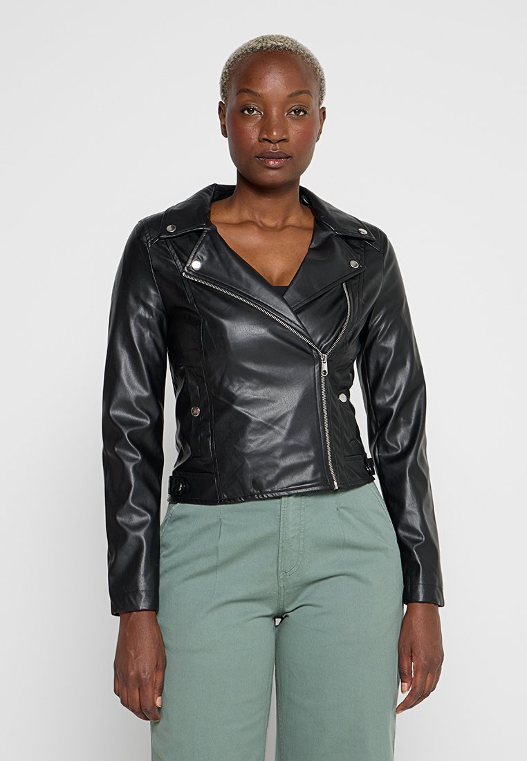 Vero Moda Imitatieleren jas zwart Vero Moda Imitatieleren jas zwart