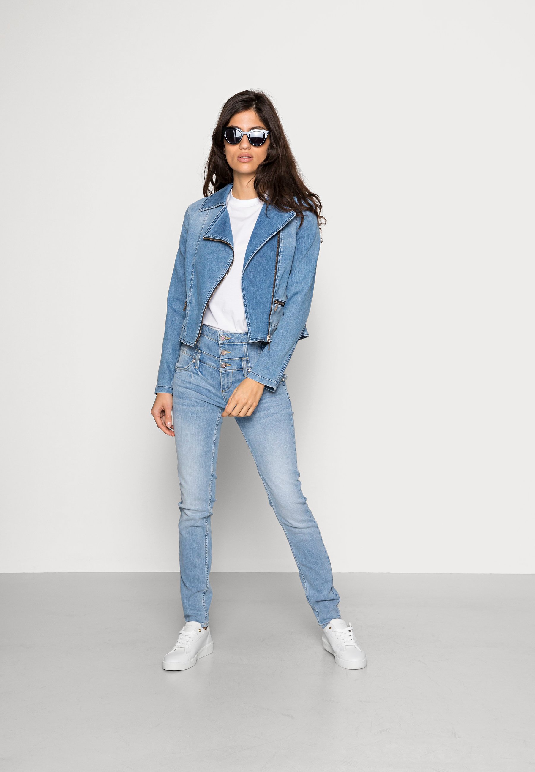 Liu Jo Jeans GIACCA CHIODO BRILLANT - Giacca di jeans - blue miami  beach/blu denim - Zalando.it