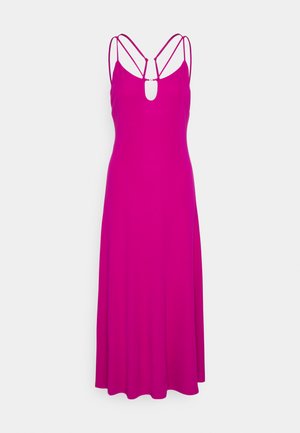 SOLID STRAPPY MIDI DRESS - Cocktail dress / Party dress - deep fuchsia