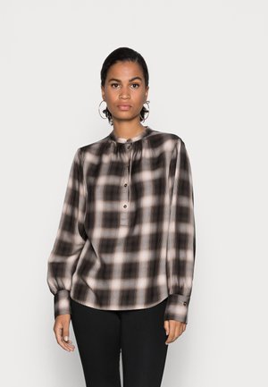 BLOUSE LONG SLEEVE STAND UP COLLAR CASUAL FIT CHECK - Camicetta - multi