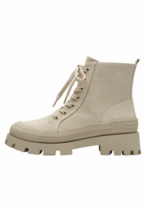 Platform ankle boots - sand