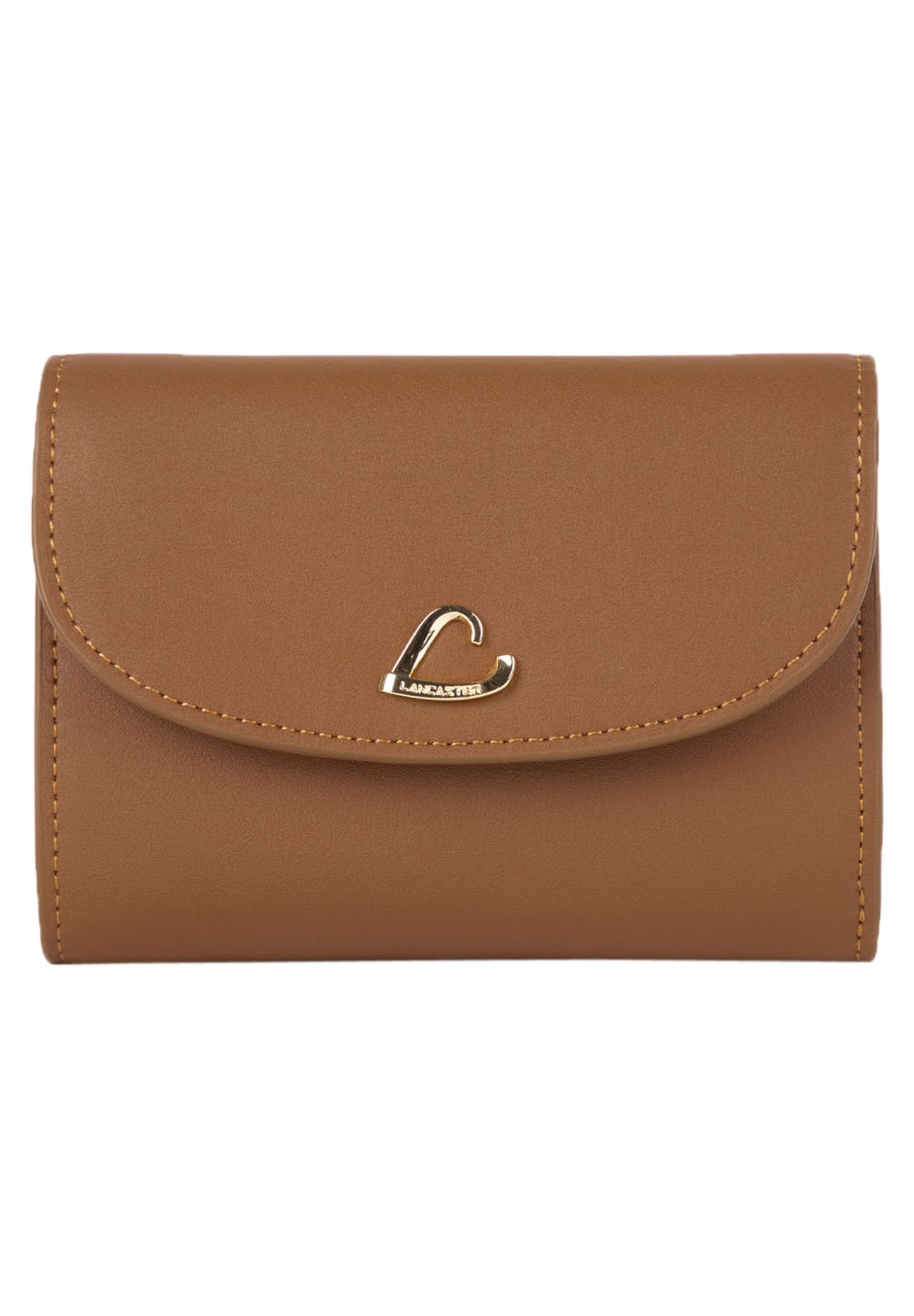 Portefeuille Lancaster En Cuir Véritable Marron - Fait Main - Occasion Très Bon état - Fermeture éclair