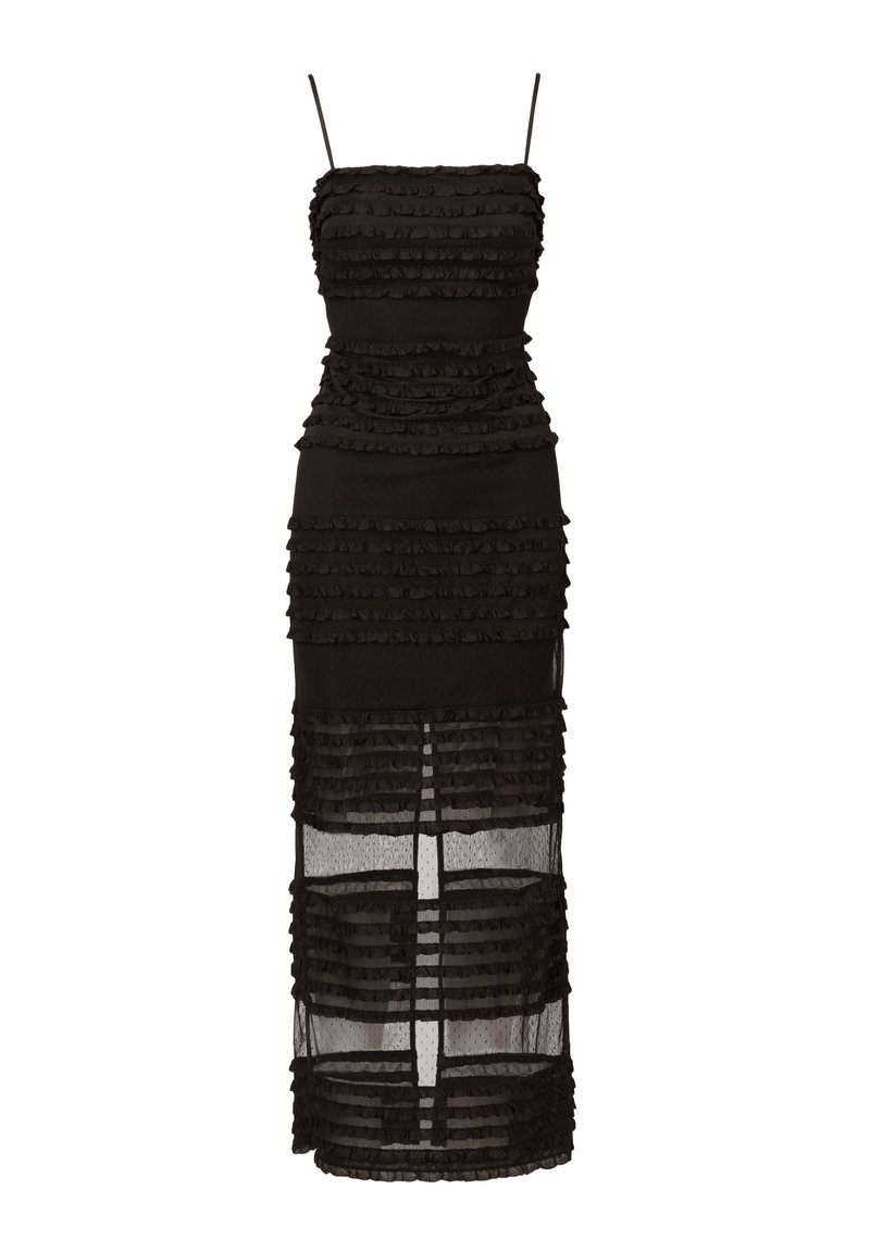 Adrianna Papell RUFFLE LONG - Maxi dress - schwarz/black - Zalando
