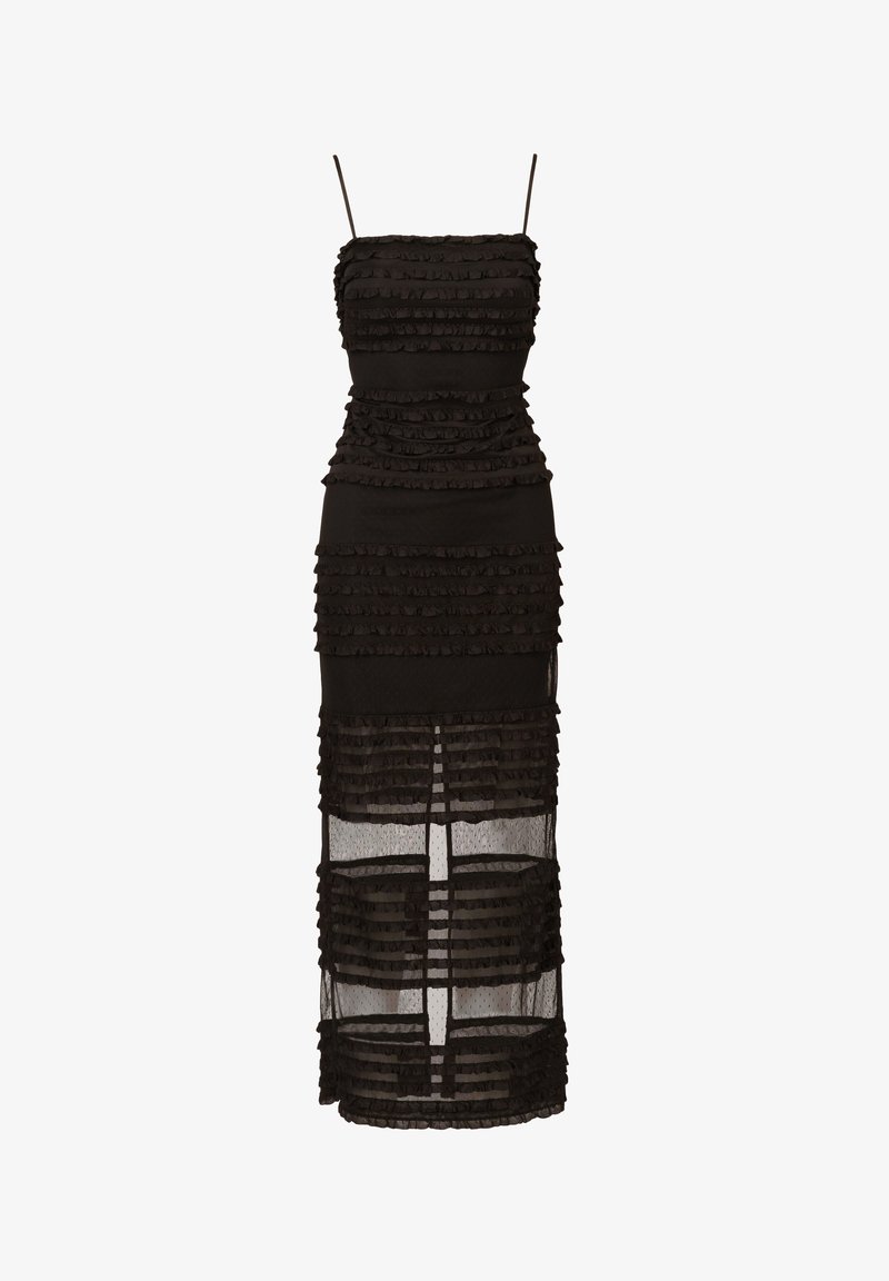 Adrianna Papell RUFFLE LONG - Maxi dress - schwarz/black - Zalando Adrianna Papell RUFFLE LONG - Maxi dress - schwarz/black - Zalando