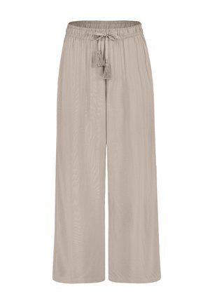 LEICHTE PALAZZO MIT KORDELZUG UND QUASTEN - Trousers - beige
