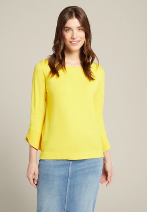 CON VOLANT A FONDO MANICA - Long sleeved top - giallo