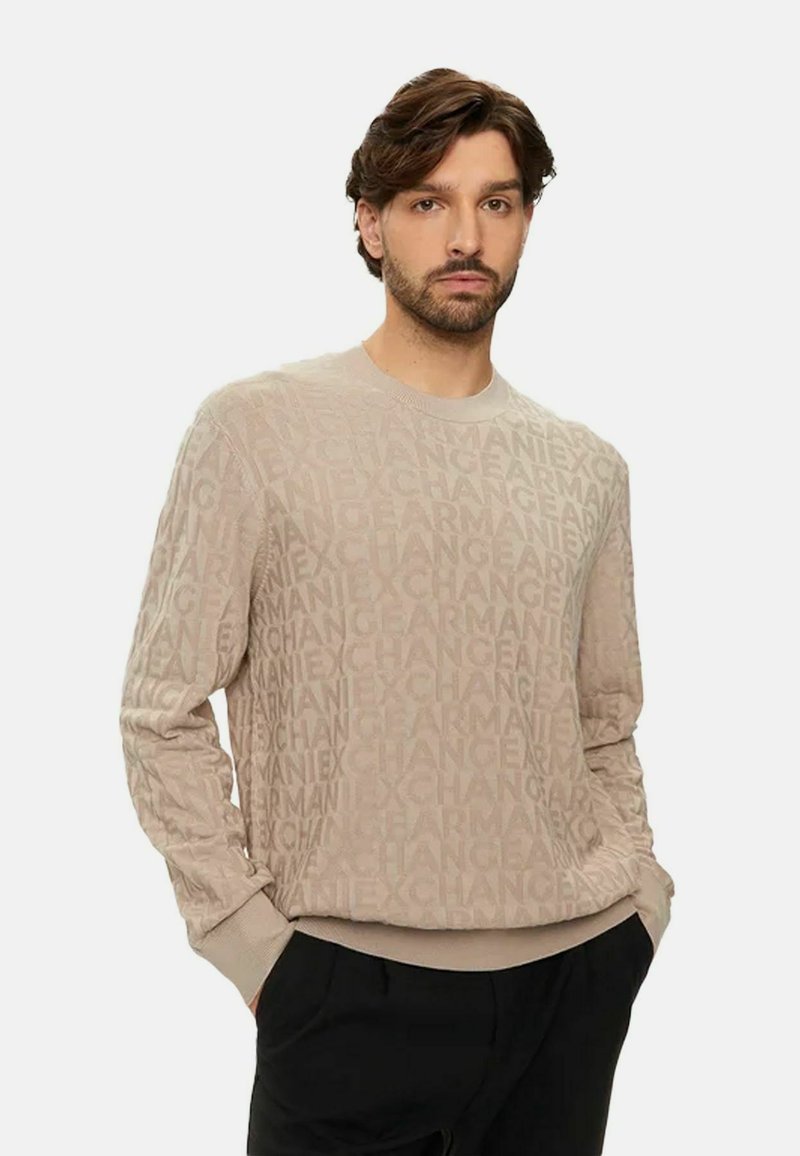 Armani Exchange CON LOGO - Maglione - beige