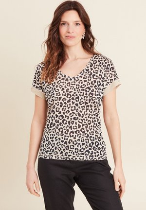 Breal MIT KURZEN ÄRMELN - T-shirt con stampa - sable