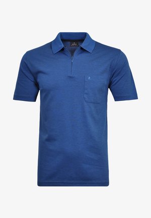 Ragman KURZARM - Poloshirt - blau melange