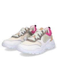 Braqeez REECE RUN  - Sneakers laag - beige/goud/roze/print bruin