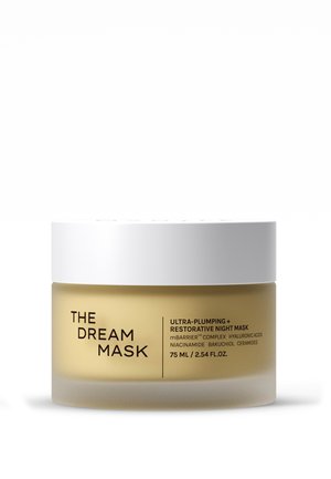 Krukke med The Dream Mask ultra-opstrammende natmaske med mBarrier-kompleks, hyaluronsyrer, niacinamid, bakuchiol og ceramider, 75 ml.