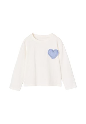 Vertbaudet, VERTBAUDET SHIRT MIT HERZ-APPLIKATION MÄDCHEN - Long-sleeved top - wollweiß