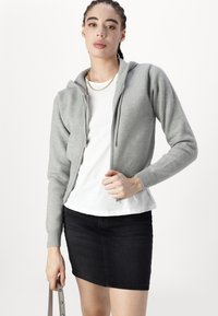Gina Tricot HOODIE - Kardiganas - grey
