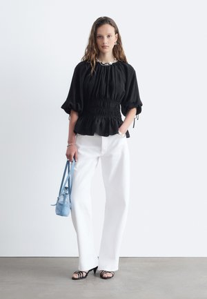 & OTHER STORIES, & OTHER STORIES SMOCKED BLOUSE - Blúzka - black