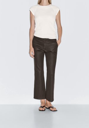 Massimo Dutti, Pantalon classique - mottled dark brown