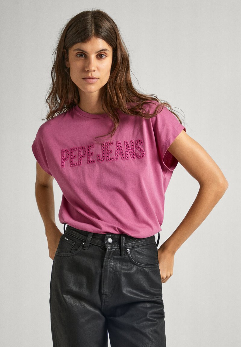 T-Shirt Pepe Jeans Samy Corazón Rose pour Fille T-Shirt Pepe Jeans Samy Corazón Rose pour Fille