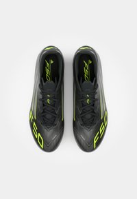 adidas Performance F50 LEAGUE FG/MG - Firm-ground football boots - core black/iron metallic/lucid lemon