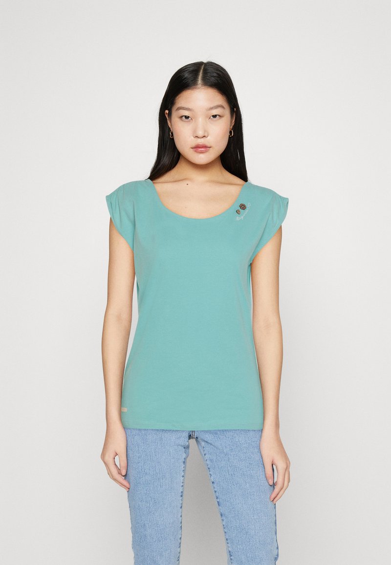 Desigual OPENWORK - T-shirt basique - blue/bleu