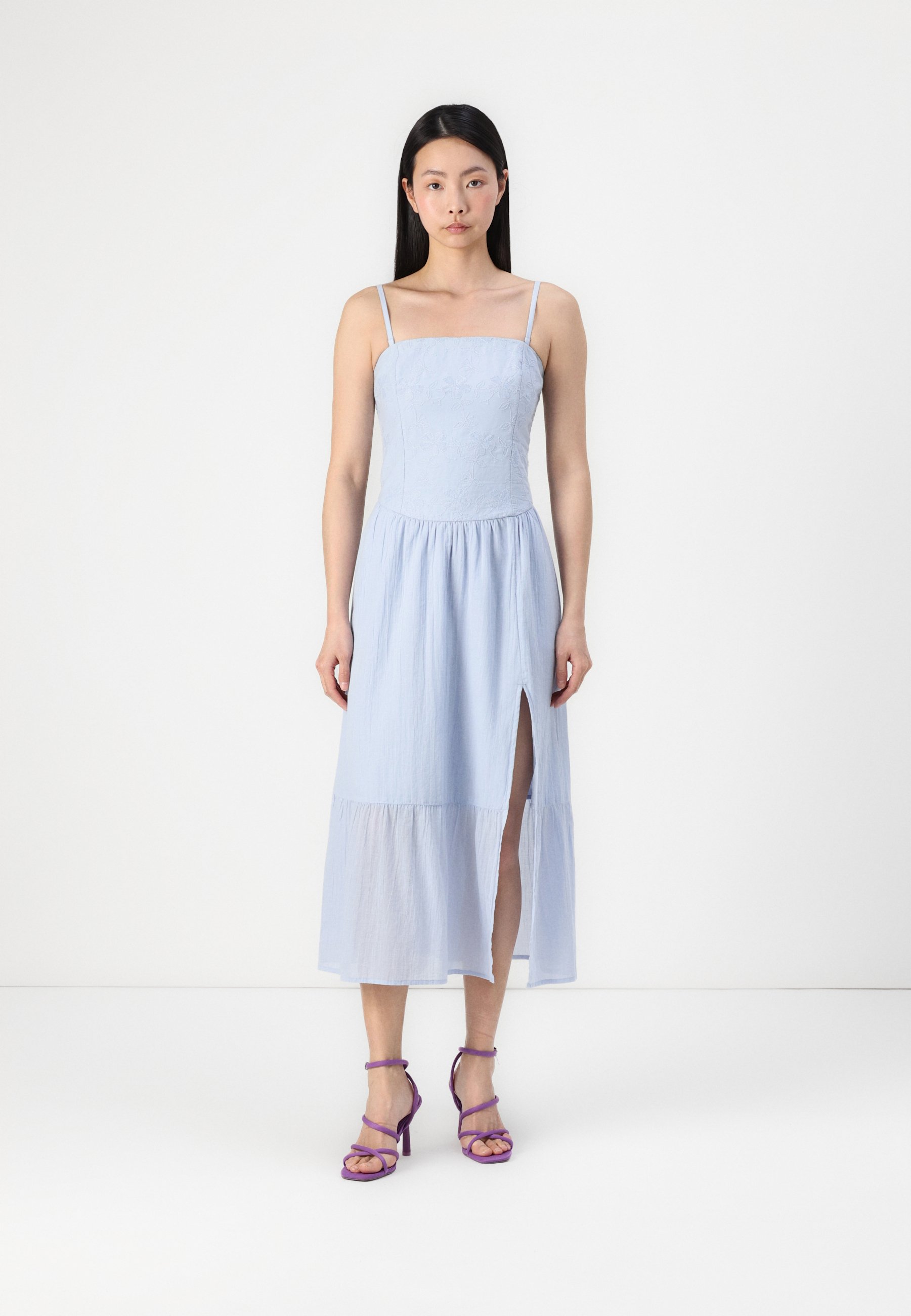 Hollister Co. DROP WAIST MAXI - Day dress - blue - Zalando.ie